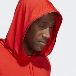 Adidas Performance Donovan Mitchell Ανδρική Μπλούζα με Κουκούλα VIVRED -Lifestyle Ρούχα Εκπτώσεις adidas dm lw po 5