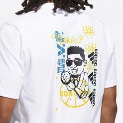 Adidas Performance Donovan Mitchell Avatar Rookie Ανδρικό T-shirt WHITE -Lifestyle Ρούχα Εκπτώσεις adidas don avt rook 4
