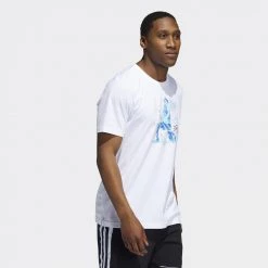 Adidas Performance Donovan Mitchell D.O.N. Ανδρικό T-Shirt White -Lifestyle Ρούχα Εκπτώσεις adidas don rg t 2