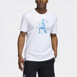 Adidas Performance Donovan Mitchell D.O.N. Ανδρικό T-Shirt White -Lifestyle Ρούχα Εκπτώσεις adidas don rg t 3