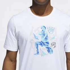 Adidas Performance Donovan Mitchell D.O.N. Ανδρικό T-Shirt White -Lifestyle Ρούχα Εκπτώσεις adidas don rg t 4