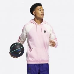 Adidas Performance Harden Foundation Ανδρική Μπλούζα με Κουκούλα LTPINK