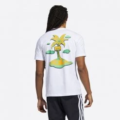 Adidas Performance Summer Basketball Αντρικό T-shirt WHITE -Lifestyle Ρούχα Εκπτώσεις adidas summer bckt 2