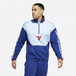 Adidas Performance Trae Young Ανδρική Μπλούζα Φούτερ VICBLU/GLOBLU
