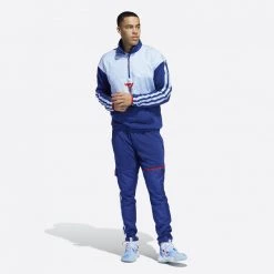 Adidas Performance Trae Young Ανδρική Μπλούζα Φούτερ VICBLU/GLOBLU -Lifestyle Ρούχα Εκπτώσεις adidas trae po 5