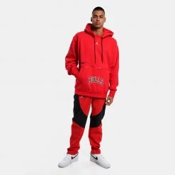 Jordan Chicago Bulls Fleece Ανδρική Μπλούζα με Κουκούλα UNIVERSITY RED -Lifestyle Ρούχα Εκπτώσεις jordan chi m nk flc po cts st 3