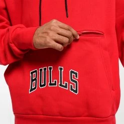 Jordan Chicago Bulls Fleece Ανδρική Μπλούζα με Κουκούλα UNIVERSITY RED -Lifestyle Ρούχα Εκπτώσεις jordan chi m nk flc po cts st 4