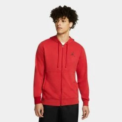 Jordan Air Dri-FIT Fleece Ανδρική Ζακέτα GYM RED/BLACK