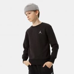 Jordan Jumpman Essentials Crew Παιδική Μπλούζα Φούτερ Black