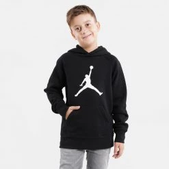 Jordan Jumpman Logo Fleece Παιδικό Φούτερ Black