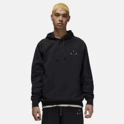 Jordan 23 Engineered Fleece Ανδρική Μπλούζα με Κουκούλα BLACK/SMOKE GREY/WHITE