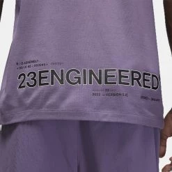 Jordan 23 Engineered Ανδρικό T-Shirt CANYON PURPLE/COCONUT MILK/BLACK -Lifestyle Ρούχα Εκπτώσεις jordan m j 23e ss crew 14