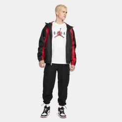 Jordan Wordmark Ανδρικό T-shirt WHITE/BLACK/GYM RED -Lifestyle Ρούχα Εκπτώσεις jordan m j air wm tee 3