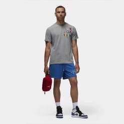 Jordan Brand Ανδρικό T-Shirt CARBON HEATHER -Lifestyle Ρούχα Εκπτώσεις jordan m j brand gfx ss crew 4 4