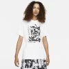 Jordan Jumpman Flight Ανδρικό T-Shirt White/Black -Lifestyle Ρούχα Εκπτώσεις jordan m j brand jm flt aop ss crew