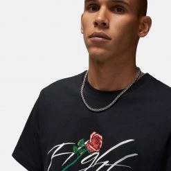 Jordan Brand Sorry Crew Ανδρικό T-shirt BLACK -Lifestyle Ρούχα Εκπτώσεις jordan m j brand sorry gx ss crew 7