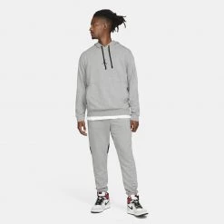 Jordan Dri-FIT Air Fleece Ανδρικό Παντελόνι Jogger CARBON HEATHER/BLACK -Lifestyle Ρούχα Εκπτώσεις jordan m j df air flc pant 13