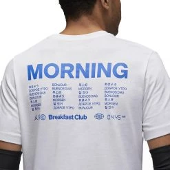 Jordan Dri-fit Breakfast Club Ανδρικό T-Shirt WHITE/BLACK/HYPER ROYAL -Lifestyle Ρούχα Εκπτώσεις jordan m j df sprt bc gfx ss crew 2