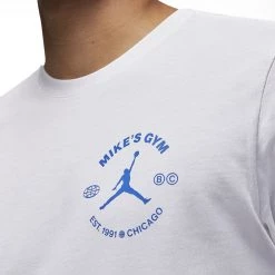 Jordan Dri-fit Breakfast Club Ανδρικό T-Shirt WHITE/BLACK/HYPER ROYAL -Lifestyle Ρούχα Εκπτώσεις jordan m j df sprt bc gfx ss crew 3