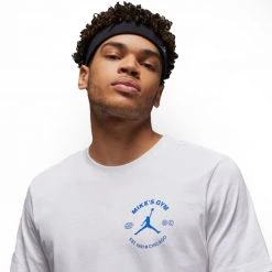 Jordan Dri-fit Breakfast Club Ανδρικό T-Shirt WHITE/BLACK/HYPER ROYAL -Lifestyle Ρούχα Εκπτώσεις jordan m j df sprt bc gfx ss crew 4