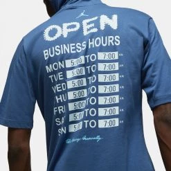 Jordan Dri-FIT Sport BC Ανδρική Μπλούζα με Κουκούλα FRENCH BLUE/BALTIC BLUE -Lifestyle Ρούχα Εκπτώσεις jordan m j df sprt bc gfx ss hd crew 10