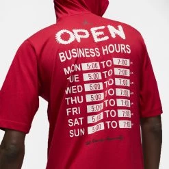 Jordan Dri-FIT Sport BC Ανδρική Μπλούζα με Κουκούλα GYM RED/WHITE -Lifestyle Ρούχα Εκπτώσεις jordan m j df sprt bc gfx ss hd crew 4