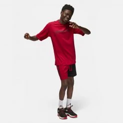 Jordan Dri-FIT Sport BC Ανδρική Μπλούζα με Κουκούλα GYM RED/WHITE -Lifestyle Ρούχα Εκπτώσεις jordan m j df sprt bc gfx ss hd crew 5