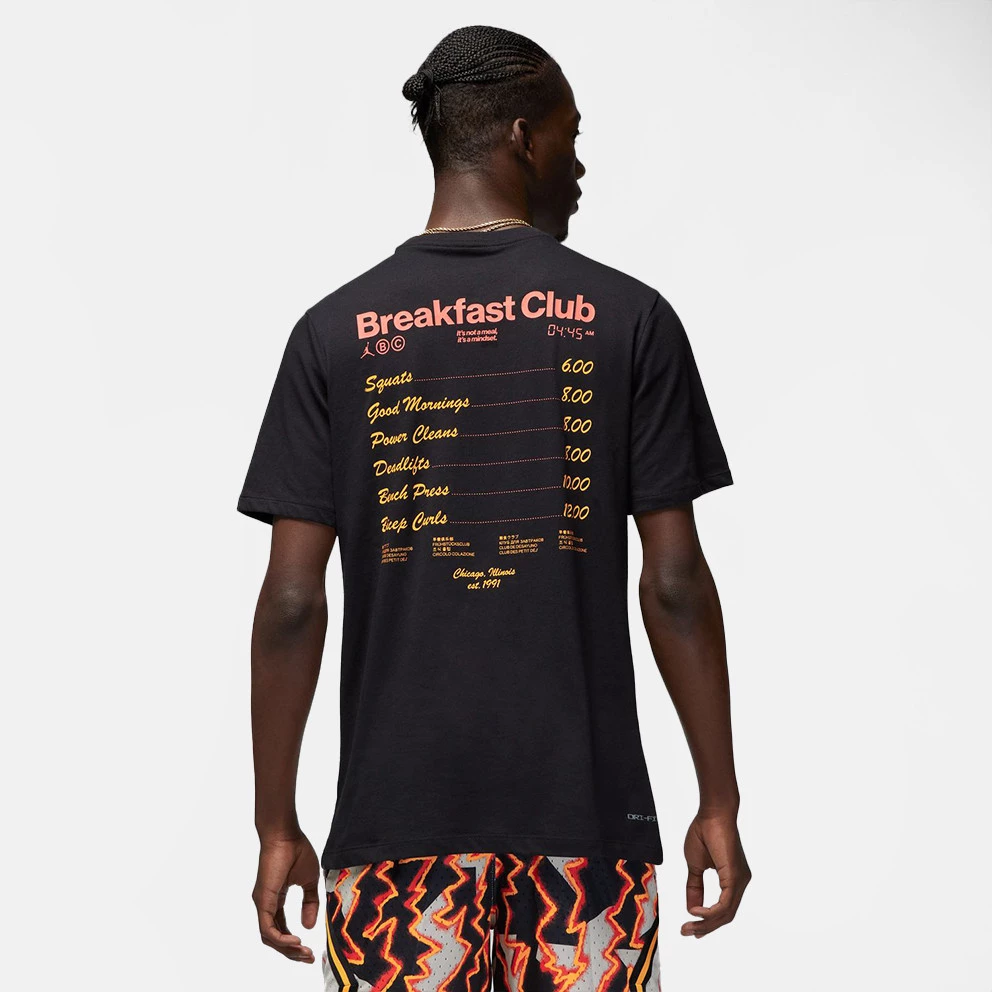 Jordan Dri-FIT Sport BC Ανδρικό T-Shirt BLACK/TURF ORANGE 4 Jordan Dri-FIT Sport BC Ανδρικό T-Shirt BLACK/TURF ORANGE - Image 2