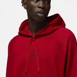 Jordan Dri-FIT Sport Crossover Ανδρική Μπλούζα με Κουκούλα GYM RED/BLACK -Lifestyle Ρούχα Εκπτώσεις jordan m j df sprt csvr flc po 9