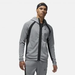 Jordan Dri-FIT Sport Ανδρική Ζακέτα Carbon Heather/Black/Black