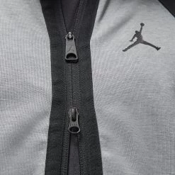 Jordan Dri-FIT Sport Ανδρική Ζακέτα Carbon Heather/Black/Black -Lifestyle Ρούχα Εκπτώσεις jordan m j df sprt stmt air flc fz 6