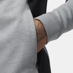 Jordan Dri-FIT Sport Ανδρική Ζακέτα Carbon Heather/Black/Black -Lifestyle Ρούχα Εκπτώσεις jordan m j df sprt stmt air flc fz 7