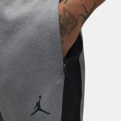 Jordan Dri-FIT Sport Air Ανδρικό Παντελόνι Φόρμας CARBON HEATHER/BLACK/BLACK -Lifestyle Ρούχα Εκπτώσεις jordan m j df sprt stmt air flc pant 5