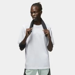 Jordan Dri-FIT Sport Ανδρικό T-shirt WHITE/WHITE/BLACK/REFLECTIVE SILV -Lifestyle Ρούχα Εκπτώσεις jordan m j df sprt stmt ss top 4