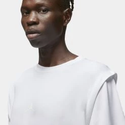 Jordan Dri-FIT Sport Ανδρικό T-shirt WHITE/WHITE/BLACK/REFLECTIVE SILV -Lifestyle Ρούχα Εκπτώσεις jordan m j df sprt stmt ss top 5