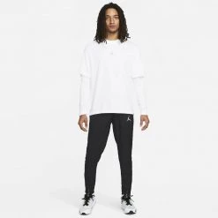 Jordan Sport Dri-FIT Ανδρικό Παντελόνι Φόρμας BLACK/BLACK/WHITE 15 Jordan Sport Dri-FIT Ανδρικό Παντελόνι Φόρμας BLACK/BLACK/WHITE -Lifestyle Ρούχα Εκπτώσεις jordan m j df sprt woven pant 19