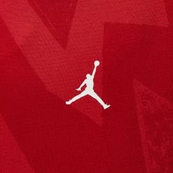 Jordan Essential Ανδρική Μπλούζα Φούτερ FIRE RED/WHITE -Lifestyle Ρούχα Εκπτώσεις jordan m j ess aop flc po 10