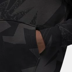 Jordan Essential Ανδρική Μπλούζα με Κουκούλα OFF NOIR/WHITE -Lifestyle Ρούχα Εκπτώσεις jordan m j ess aop flc po 3