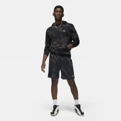 Jordan Essential Ανδρική Μπλούζα με Κουκούλα OFF NOIR/WHITE -Lifestyle Ρούχα Εκπτώσεις jordan m j ess aop flc po 4