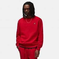 Jordan Essentials Fleece Ανδρικό Φούτερ GYM RED/WHITE