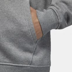 Jordan Essentials Ανδρική Ζακέτα CARBON HEATHER/WHITE -Lifestyle Ρούχα Εκπτώσεις jordan m j ess flc fz hoodie 15