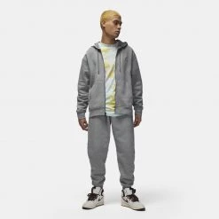 Jordan Essentials Ανδρική Ζακέτα CARBON HEATHER/WHITE -Lifestyle Ρούχα Εκπτώσεις jordan m j ess flc fz hoodie 16