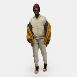 Jordan Essentials Ανδρική Ζακέτα RATTAN/WHITE -Lifestyle Ρούχα Εκπτώσεις jordan m j ess flc fz hoodie 5