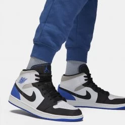 Jordan Essential Ανδρικό Παντελόνι Φόρμας FRENCH BLUE/FRENCH BLUE/WHITE -Lifestyle Ρούχα Εκπτώσεις jordan m j ess flc pant 20