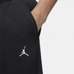 Jordan Essential Ανδρικό Παντελόνι Φόρμας BLACK/BLACK/WHITE -Lifestyle Ρούχα Εκπτώσεις jordan m j ess flc pant 7