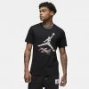 Jordan Essentials Jumpman Ανδρικό T-Shirt BLACK/WHITE/FIRE RED -Lifestyle Ρούχα Εκπτώσεις jordan m j ess jumpman ss crew