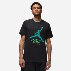 Jordan Essentials Jumpman Ανδρικό T-Shirt BLACK/NEW EMERALD/TAXI
