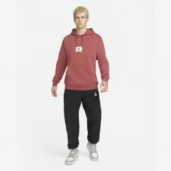 Jordan Essentials Statement Ανδρικό Φούτερ με Κουκούλα CANYON RUST -Lifestyle Ρούχα Εκπτώσεις jordan m j ess stmt flc po 5