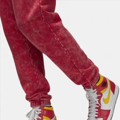Jordan Essential Ανδρικό Παντελόνι Φόρμας FIRE RED -Lifestyle Ρούχα Εκπτώσεις jordan m j ess stmt wash flc pant 11