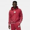 Jordan Essential Washed Fleece Ανδρική Μπλούζα με Κουκούλα FIRE RED -Lifestyle Ρούχα Εκπτώσεις jordan m j ess stmt wash flc po 12